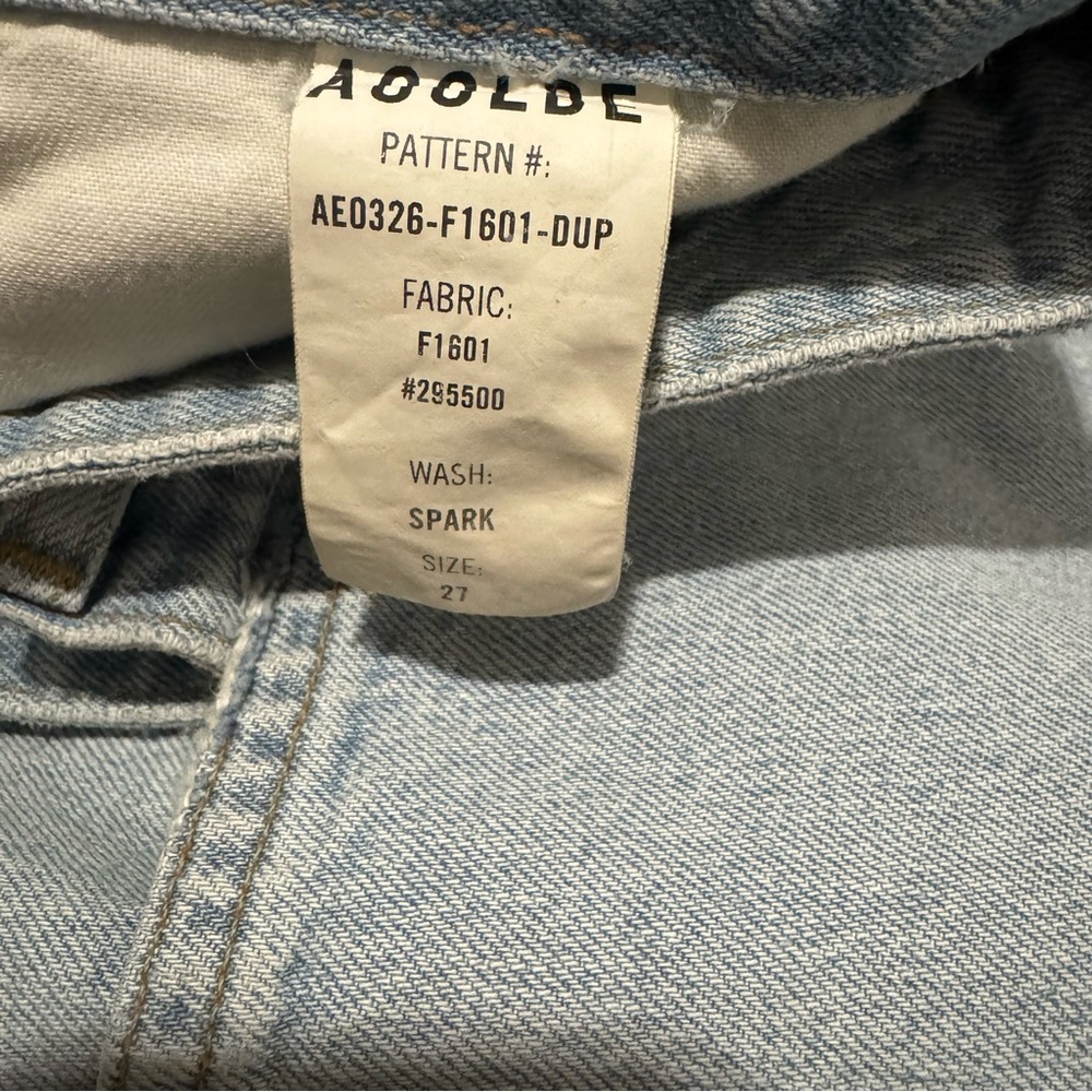 NWT AGOLDE $278 Vana Fold waist Jean in spark size 27 - Picture 8 of 11